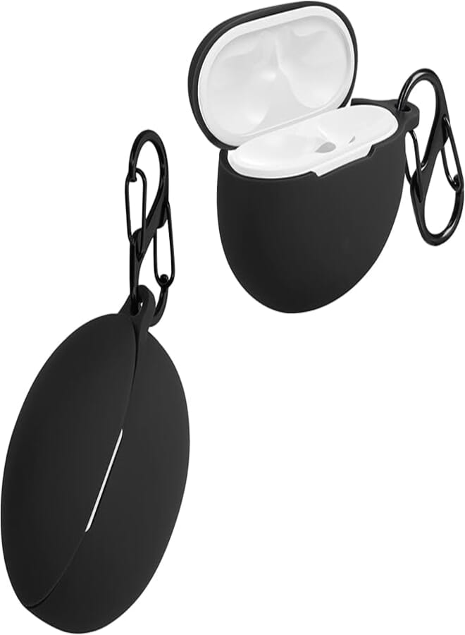 kwmobile Case Compatible with Huawei Freebuds 5i Case - Silicone Cover Holder for Earbuds - Black